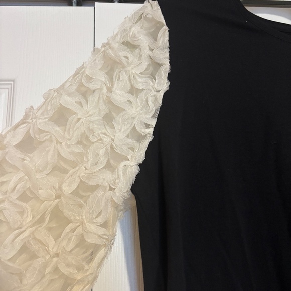 Chico's Applique Mesh Sleeve Top - Picture 7 of 8